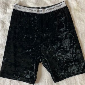 Velour biker shorts